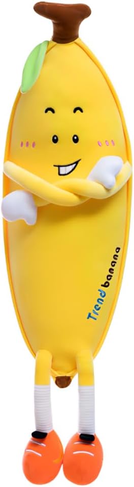 39.5-inch Yellow Banana Plush Body Pillow Soft Hugging Toy for Kids | long banana fruit plushie pillow, cute hugging body pillow, Christmas birthday gift for adults