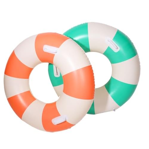 2PCS Large Swimming Pool Tubes Inflatable Pool Floats for Adult Swim Ring Floaties Inflatable Swimming Pool Raft Summer Beach Lounger Float Party Supplies