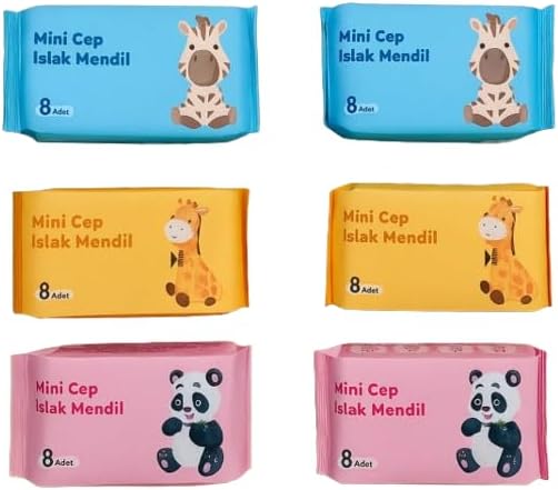 Smartizi 6 Adet Mini Islak Mendil – Cep Boy Hijyen Mendili