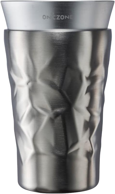 Doshisha Ice Pole Tumbler, For Cold Retention, Vacuum Double Wall Construction, Aluminum Single Layer, 18.1 fl oz 540 ml, Silver, ONC Zone