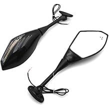 SMT- Turn Signal Mirrors LED light For 03-12 Cbr 600Rr 04-07 Cbr1000Rr [P/N: MT348A-GBK+CL]