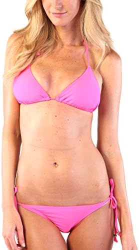 INGEAR Neon Solid Bikini Swimsuit Medium, Pink