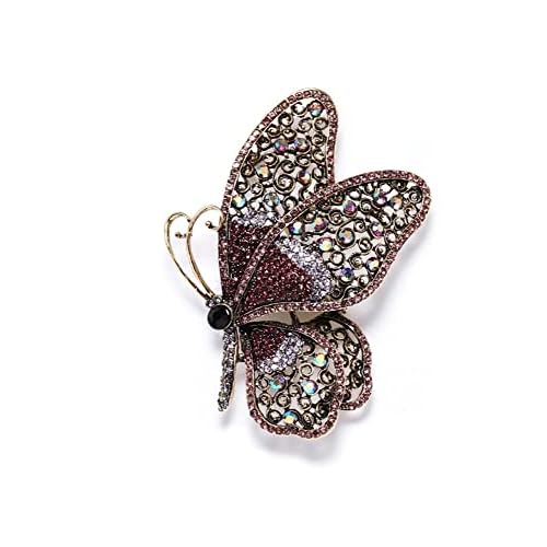 Brooches Big Butterfly Rhinestone Brooch Vintage Women Banquet Pins Clothes Brooches and Pins Gift Women