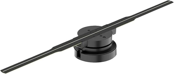 42cm 3D Hologram Display Fan, Two Blades Led Light 3d Holographic Display Naked Eye Stereo High Brightness