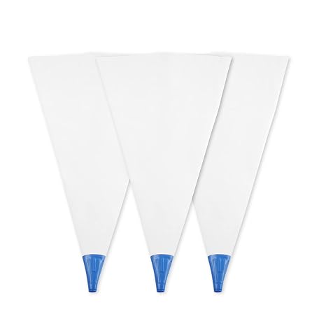 Tile Grout Masonry Mortar Bag 3 Pack, 12 x 24 Inch Heavy Duty Tear Resistant Puncture Cement Sealer Bags, Blue Tip Grouting Tools for Tile Installation, Masonry Work