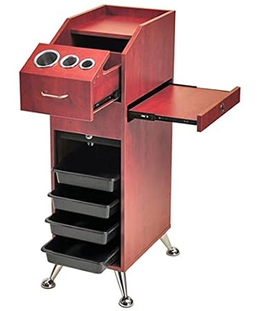Pibbs PB25 Salon Styling Station Barber Workstation Cherry Finish