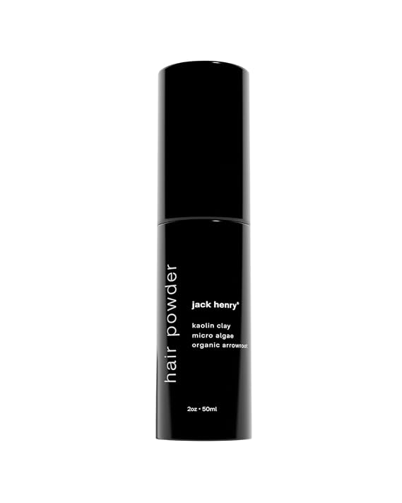Jack Henry Hair Texturizing Powder for Men, Matte Finish Fossilized Micro Algae, Instant Volume and Texture, Dry Shampoo and Styler in One, Alcohol-Free, Aerosol-Free, 3 Clean Ingredients, 2 oz