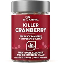 10-In-1 Killer Cranberry Pills for Women - UTI Defense Blend with Pacran Cranberry - 10 Ingredient Urinary Tract Supplement - Turmeric, Milk Thistle, Dandelion, Ginger & More - 60 Fast-Acting Capsules