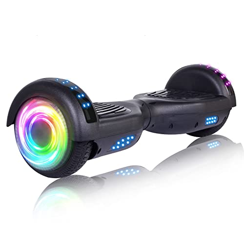 SISIGAD Scooters for Kids Ages 7-12, with Built-in Bluetooth Speaker and 6.5 Colorful Lights Wheels, Safety Certified Self Balancing Scooter