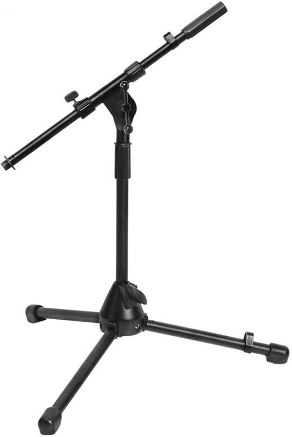 OnStage On-Stage MS7411B Short Drum/Amp Tripod Microphone Stand with Boom, Black