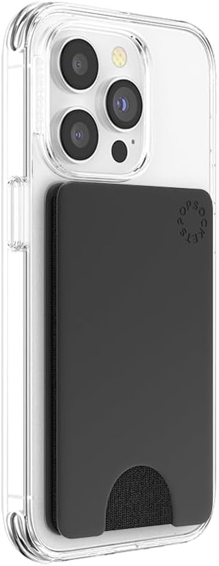 PopSockets Adhesive Phone Wallet Without Grip- Black