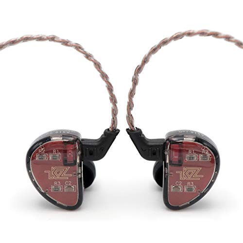 Linsoul KZ AS10 5BA HiFi Stereo in-Ear Earphone High Resolution Earbud Headphone with 0.75mm 2 pin Cable, Five Balanced Armature Drivers, Noise CancellingWithout Mic, Black