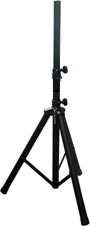 PRO Universal Adjustable Height DJ PA Speaker Tripod Stand Constructed with Heavy Duty Durable Steel Tubing for Strength Security and Light Weight for Easy Mobility Safety PIN, Screw Locks