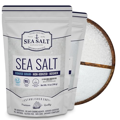 Fine and Coarse Grain Sea Salt - 14 oz Bundle Pack