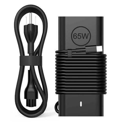 65W 60W USB C Laptop Charger Compatible with Dell Latitude 5420 5440 5520 7420 7370 7275 XPS 13 9360 9365 9370 9380 Chromebook 3100 3400 Type C AC Adapter Power Supply Cord