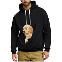 Unisex Big Pouch Hoodie Long Sleeve Pet Cat Dog Holder Carrier Sweatshirt Hooded Pocket Hoodie For Pet Lovers Owner