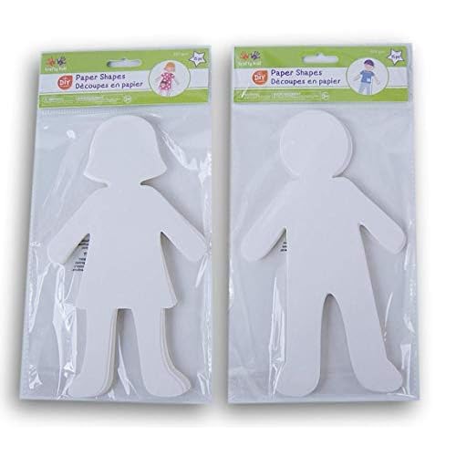 Paper People Boy, Girl Shapes - 30 Count