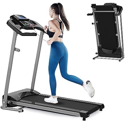 FYC Compact Folding Treadmill for Home, 2.5HP Quiet Motor, Pulse Sensor, 7.5 MPH Speed, LCD Display, Easy Foldable Design for Walking Running Exercise