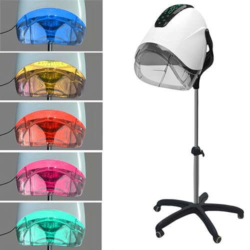 Hooded Hair Dryer for Salon & Home | 1000W Fast Drying for Thick Curly Hair 8 Speeds & 1C Temp Control Negative Ion & Ozone Therapy LCD Touch Screen wRolling Stand