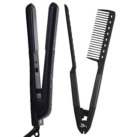 HerStyler Forever Flat Iron & Black Straightening Comb