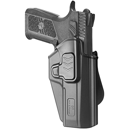 CZ P-07P-09 Holster, OWB Paddle Holster Compatible with CZ P-07, P-09, P-07 Duty, CZ Shadow 2 Compact Models, Index Finger Release, Optic Cut, Adjustable Cant, Right Hand
