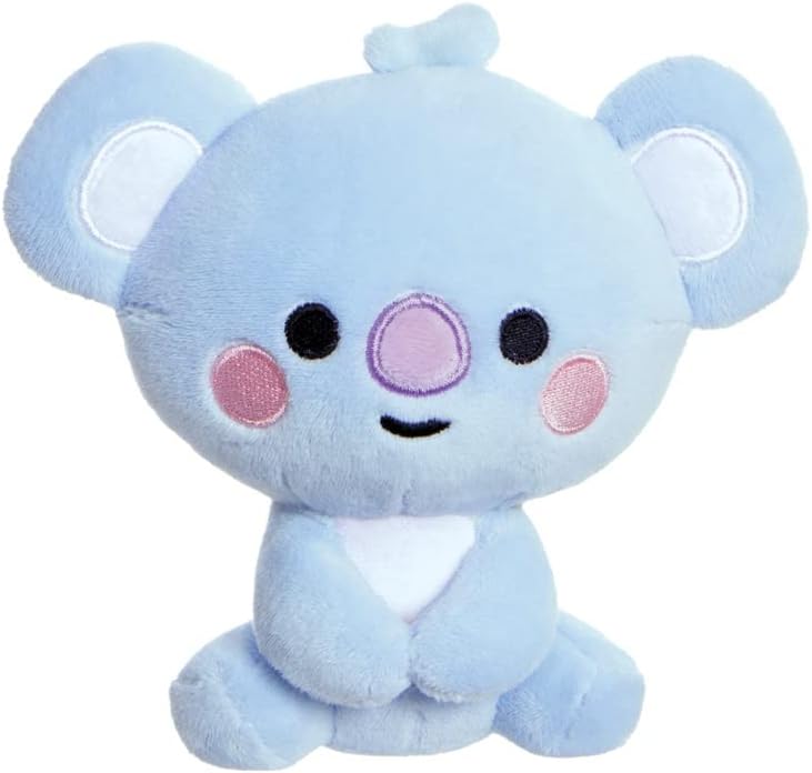 aurora 61484 bt21 official merchandise baby koy sitting 13 cm blue