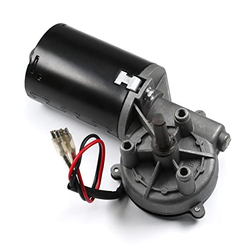 Fielect DC 24V 50RPM Reversible Worm Geared Motor 50Kg.cm High Torque Electric Gear Motor Turbine Worm Gear Box Motor Speed Reduction Motor, Right Shaft