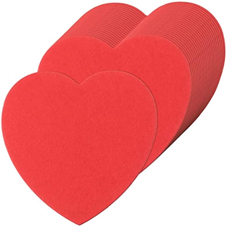 200 Pieces Hearts Cutouts Paper Heart Shapes 4 Inch Red Heart Shape Paper Cut-Outs Accents Classroom Decoration Die Cut for Valentines Day Craft, Love and Peace Teachers School Craft Projects