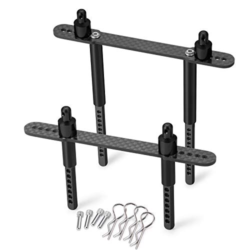 Que-T Body Mount F&R for Axial SCX10 II 90046 90047 110 RC Car Black
