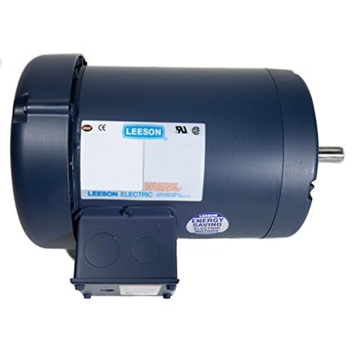 Leeson 121929.00 General Purpose C Face Motor, 3 Phase, 145TC Frame, Rigid Mounting, 3HP, 3600 RPM, 208-230460V Voltage, 60Hz Fequency