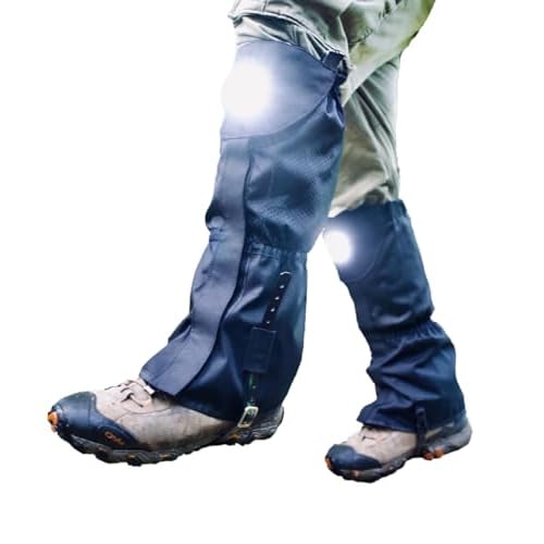 Pike Trail x Nighthawk Pro Gear Trailblazer Leg Gaiter: Illuminated for Nighttime Sand, and Snow - Hunting, Mountain Climbing, or Snowshoeing