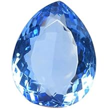 GEMHUB Gemstone Beads Blue Topaz 50.00 Carats. Perfect Pear Cut Loose Gemstone Jewelry Making For Women And Men
