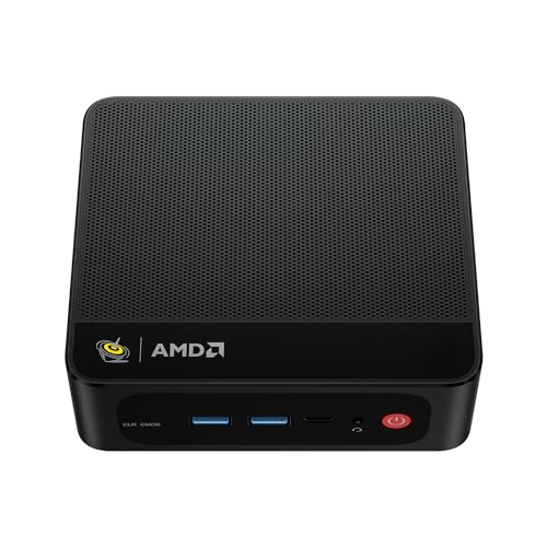 Beelink SER5 Pro Mini PC, AMD Ryzen 7 5800H8C16T, up to 4.4GHz Mini Computer 16GB RAM 500GB M.2 2280 NVMe SSD Graphics 8cores 2000 MHz WiFi6BT5.2HDMIDPType-C, Support 4K Triple Display