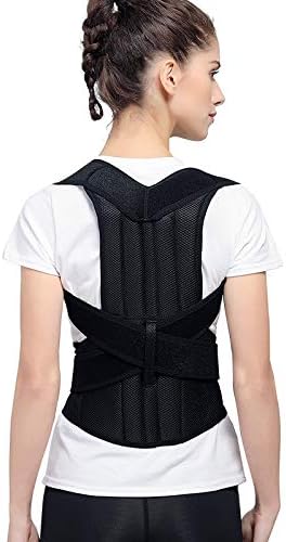 Posture Corrector Upper Back Brace, Magnetic Back Support Adjustable Humpback Posture Corrective Upper Back Straightener for Neck, Spine and Shoulder Pain Full Back Waist Neck Brace Lumbar Support