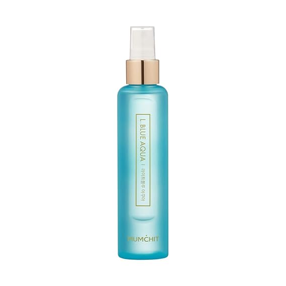 MUMCHIT Perfumed Body & Hair Mist (3.5 fl oz) Lightweight, Non-Sticky, Long Lasting Fragrance, Travel Friendly, Moisturizing Fine Mist (Light Blue Aqua)