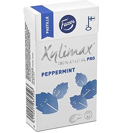 Fazer Xylimax Peppermint full xylitol pastilles 40 Boxes of 38g