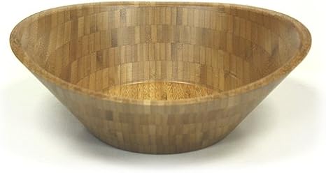 Laguna Bamboo Wood Serving Bowl | Eco-Friendly Dinnerware | Serving Bowl Set for Pasta, Fruit, Salad - 14" x 13" x 4.5"