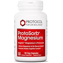 Protocol for Life Balance Magtein - 2,000mg Magnesium L-Threonate Magtein - Support Brain Focus & Memory Health - Kosher & Non-GMO - 90 Veg Capsules