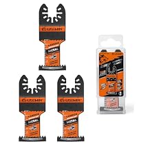 Expert Carbide Oscillating Saw Blades, Curved Edge Multitool Blades, Oscillating Tool Blades for Heavy-Duty Metal, Wood, Rebar and Copper, 3-Pack