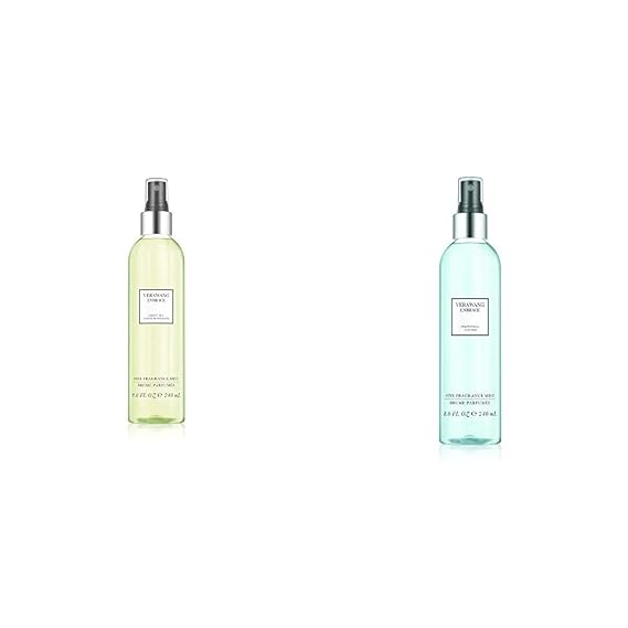 Vera Wang Embrace Body Mist Spray for Women, Green Tea & Pear Blossom, 8 Fluid Oz with Periwinkle and Iris Scent, 8 Ounce Body Mist Spray Passionate