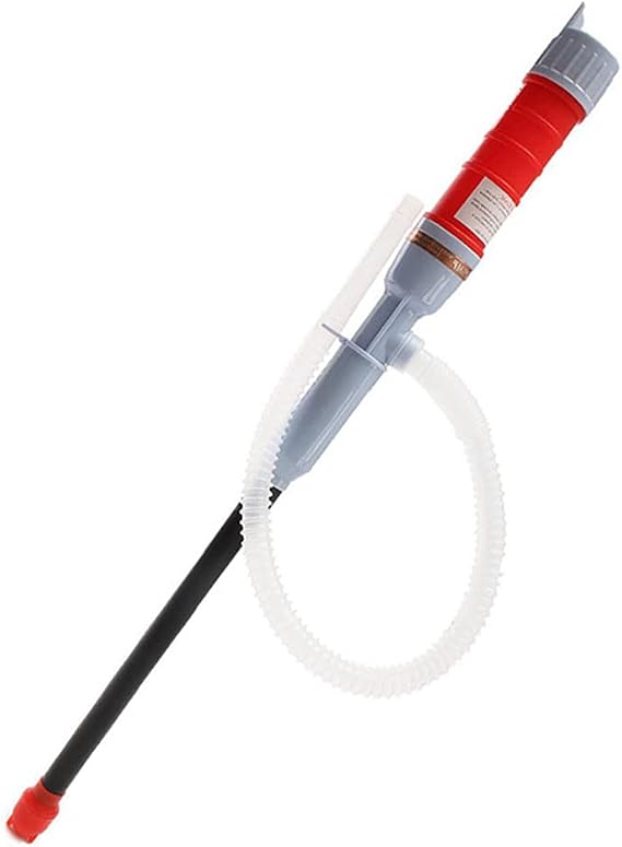 HOTBEST Electric Siphon Pump, Hand Fuel Transfer Pump Battery Powered, Gas/Oil/Fuel/Gasoline/Water/Liquid Transfer Siphon Pump (Red), (NO)