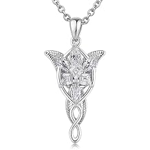 Arwen Evenstar Necklace for Women Cubic Zirconia, Elvish Jewelry for Her