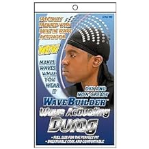 WaveBuilder Premium Hair Wave Activating Durag, Black
