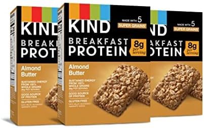 KIND Breakfast Protein Bars, Almond Butter, Gluten Free, 1.76oz, 24 Count