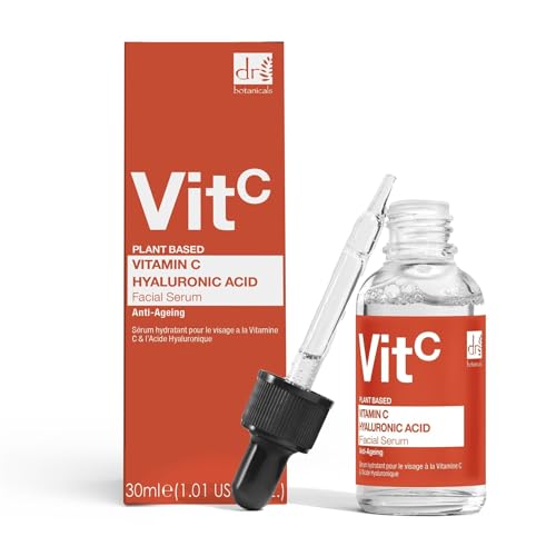 Dr Botanicals 5% Vitamin C, 2% Hyaluronic Acid Facial Serum | Anti-Aging, Anti-Wrinkle, Skin Brightening, Hydrating, Rejuvenating Facial Serum With Beautifeye for Age-Defying Results - 1 Fl oz