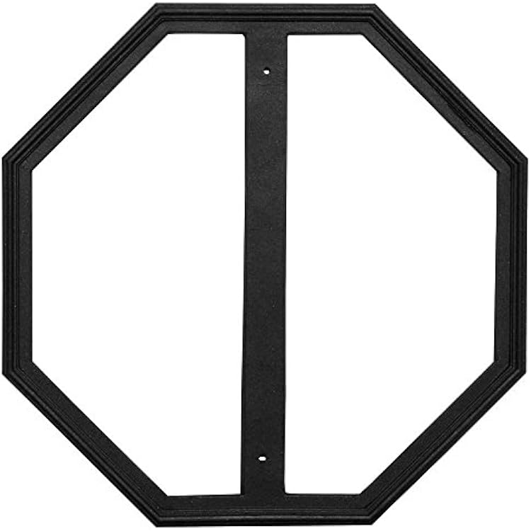 Qualarc STOP-24X24-BLK Decorative Cast Aluminum Rust Free 24 X 24 Stop Frame for Business Parks and Community Signs, Black