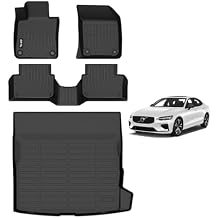 AIPOIL Custom Fit Floor Mats & Cargo Liner Set for 2019-2025 Volvo S60, All Weather Protection Waterproof Non-Slip Stain Resistant Durable TPE Liners with High Edge & Easy Installation