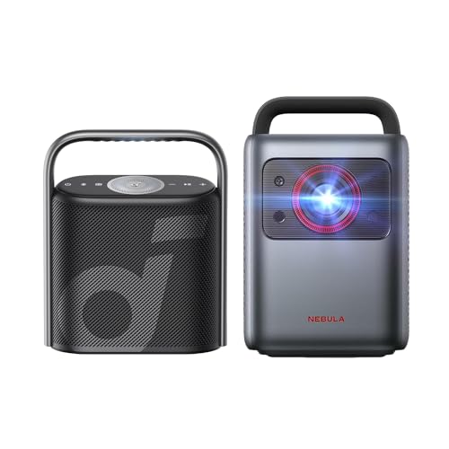 NEBULA by Anker Cosmos Laser 4K Projector & Soundcore Motion X500 Bluetooth Speaker with Spatial Audio, Hi-Res Sound, 3-Channel Audio
