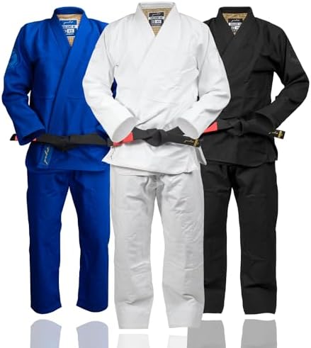 Gold BJJ Valiant Gi - Heavyweight 550gsm Pearl Weave Jiu Jitsu Uniform - IBJJF Legal