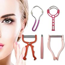 Facial Hair Removal for Women - 5 in 1 Face Hair Remover Kit, Spring Tweezer Hair Remover for Chin, Upper Lip, Mustache